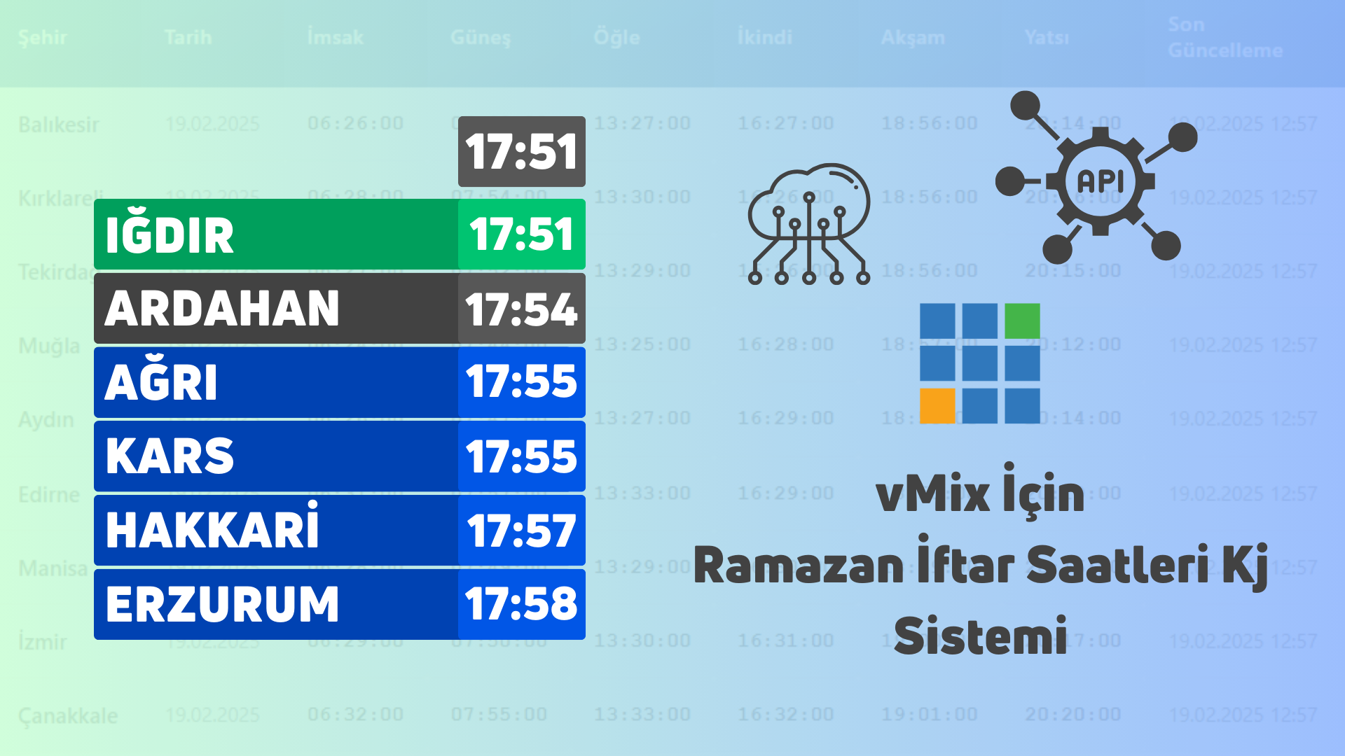 vMix için İftar Saati KJ Sistemi
